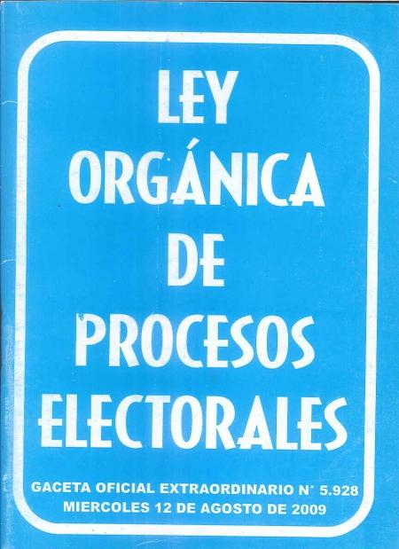 LEY ORGANICA DE PROCESOS ELECTORALES