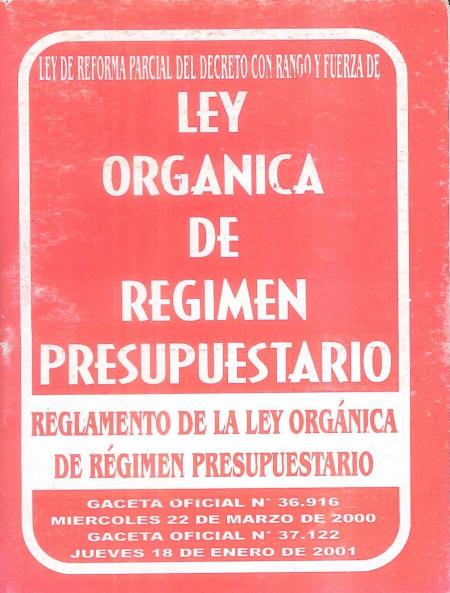 LEY ORGANICA DE REGIMEN PRESUPUESTARIO
