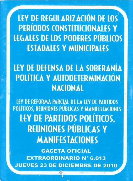 LEY DE PARTIDOS POLITICOS, REUNIONES PUBLICAS Y MANIFESTACIONES