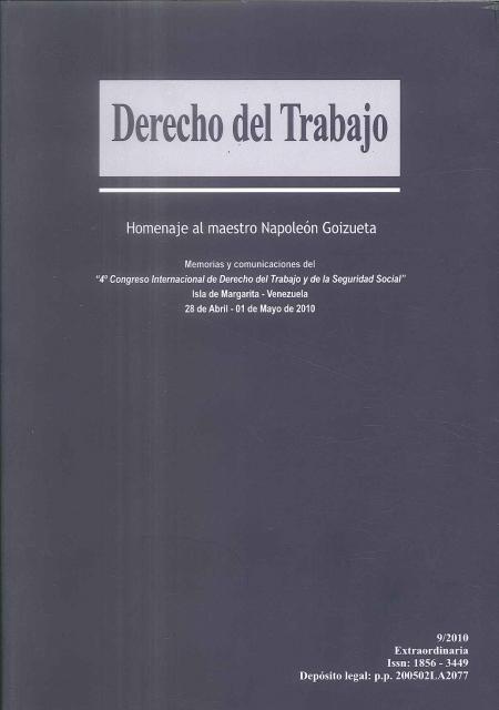DERECHO DEL TRABAJO Nº 9 EXTRAORDINARIA 2010