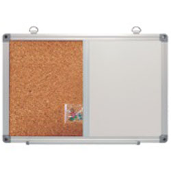 PIZARRA - CARTELERA (COMBINADA) OK 60 x 45 cm CON MARCO DE ALUMINIO CON MARCADOR REF. 30604510