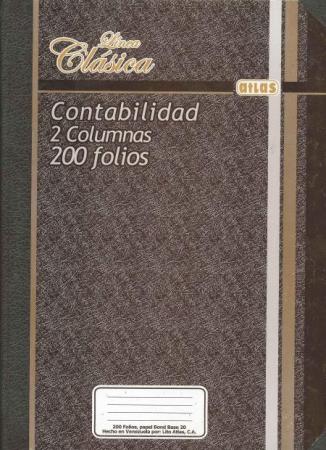 LIBRO DE CONTABILIDAD 2 COLUMNAS 200 FOLIOS CLASICO