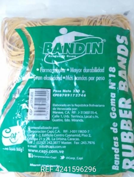 BANDAS DE GOMA (LIGAS) # 18 x 125 grs. REF. 014682