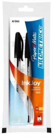 PAQUETE DE 2 BOLIGRAFOS PAPERMATE KILOMETRICO INKJOY 100 ST NEGRO REF. 1958629 - 7501030 - PMX2-NG