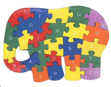 JUEGO DIDACTICO ROMPECABEZA DE MADERA ELEFANTE REF. RTS-104