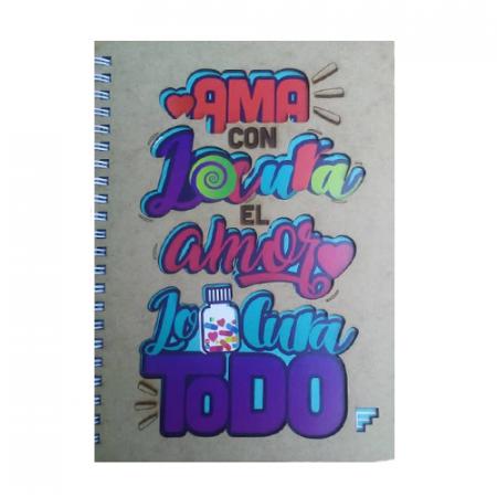 LIBRETA ESPIRAL 1/4 NO TENGO MEDIA NARANJA SOY UN LIMON LEP05016