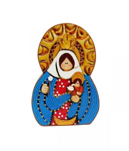 LLAVERO DE METAL ESMALTADO VIRGEN DE LA CHINITA REF. VG-0008