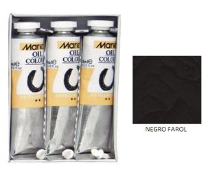 TUBO DE PINTURA AL OLEO MARIES 50CC NEGRO FAROL REF. 1384.52-794